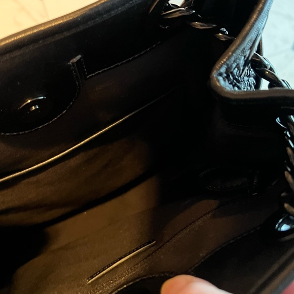 REBECCA MINKOFF EDIE BUCKET SHOULDER BAG - NATURAL/BLACK - LIKE NEW! - Picture 8 of 13